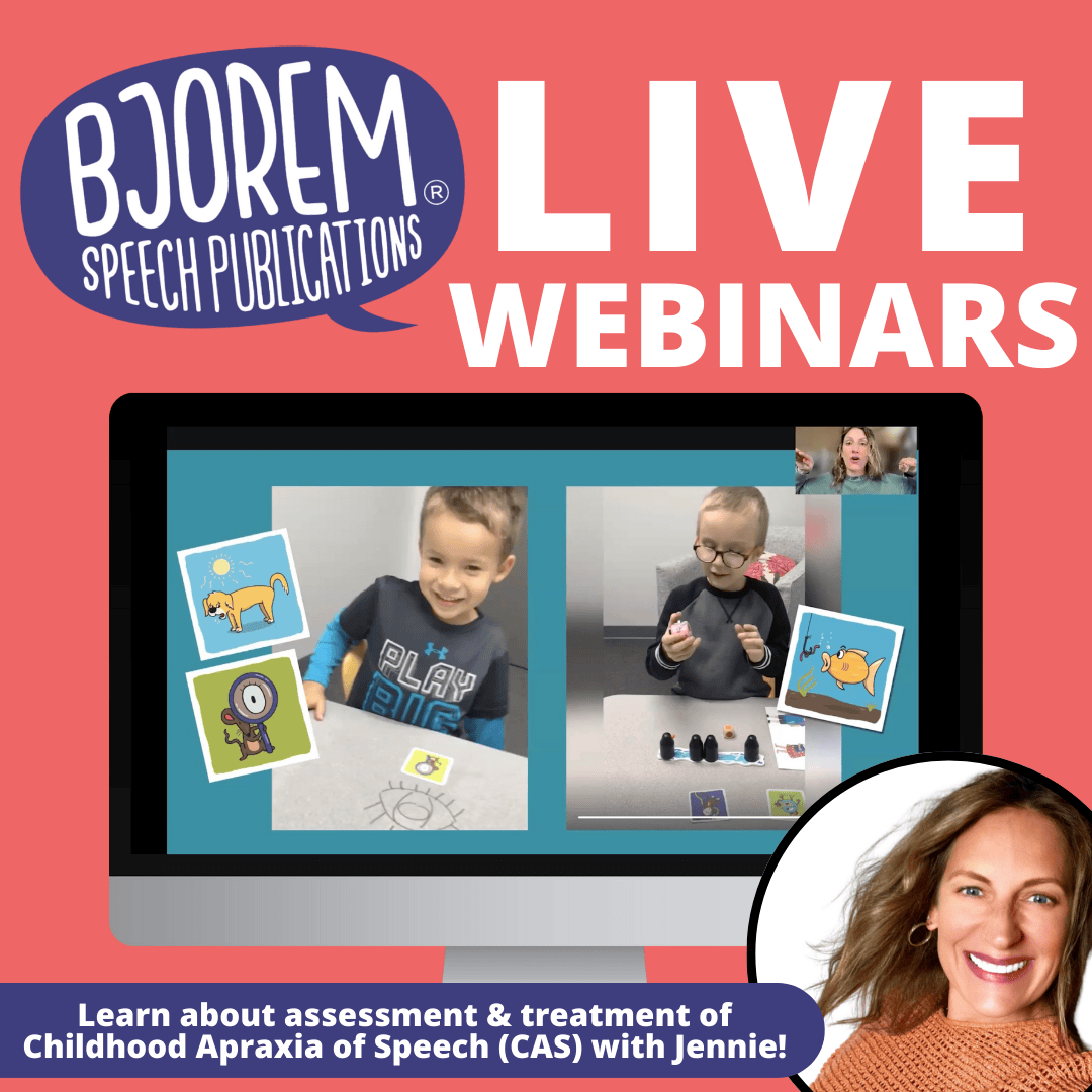 Bjorem Speech Publications Live Webinars - CAS assessment & treatment