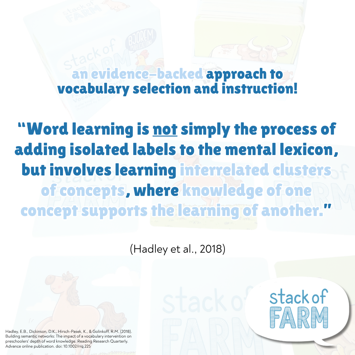 Bjorem® Stack of Farm: Farm Themed Picture Vocabulary Cards
