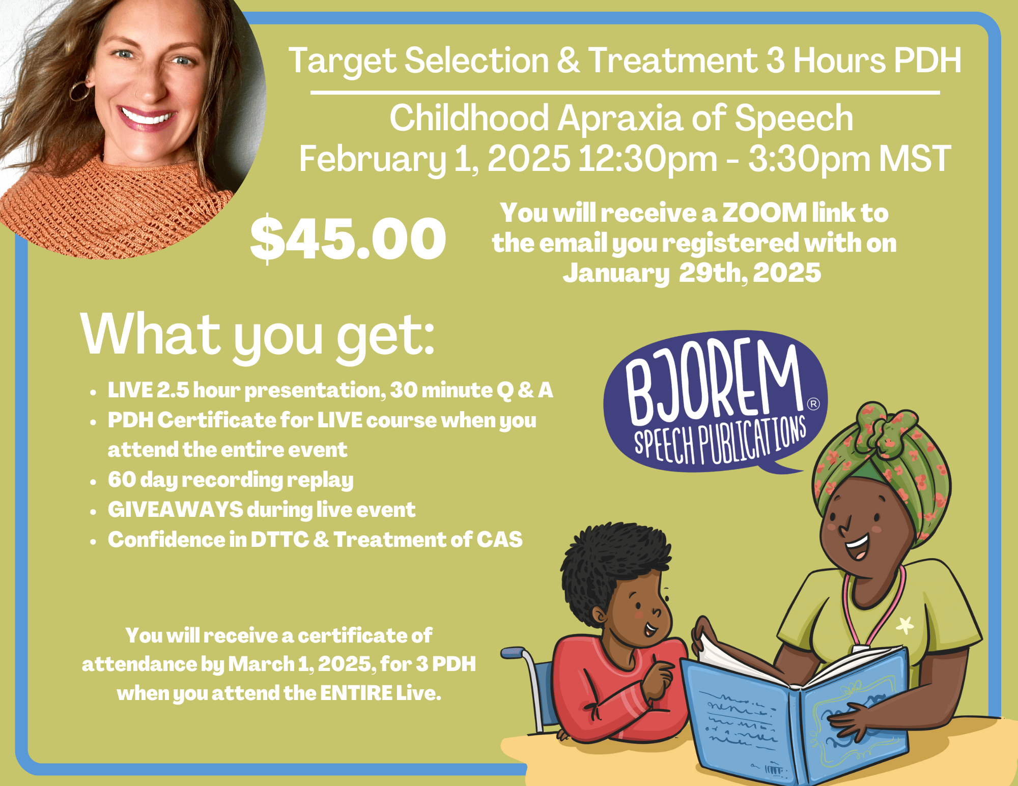 Childhood Apraxia of Speech webinar, February 1, 2025.