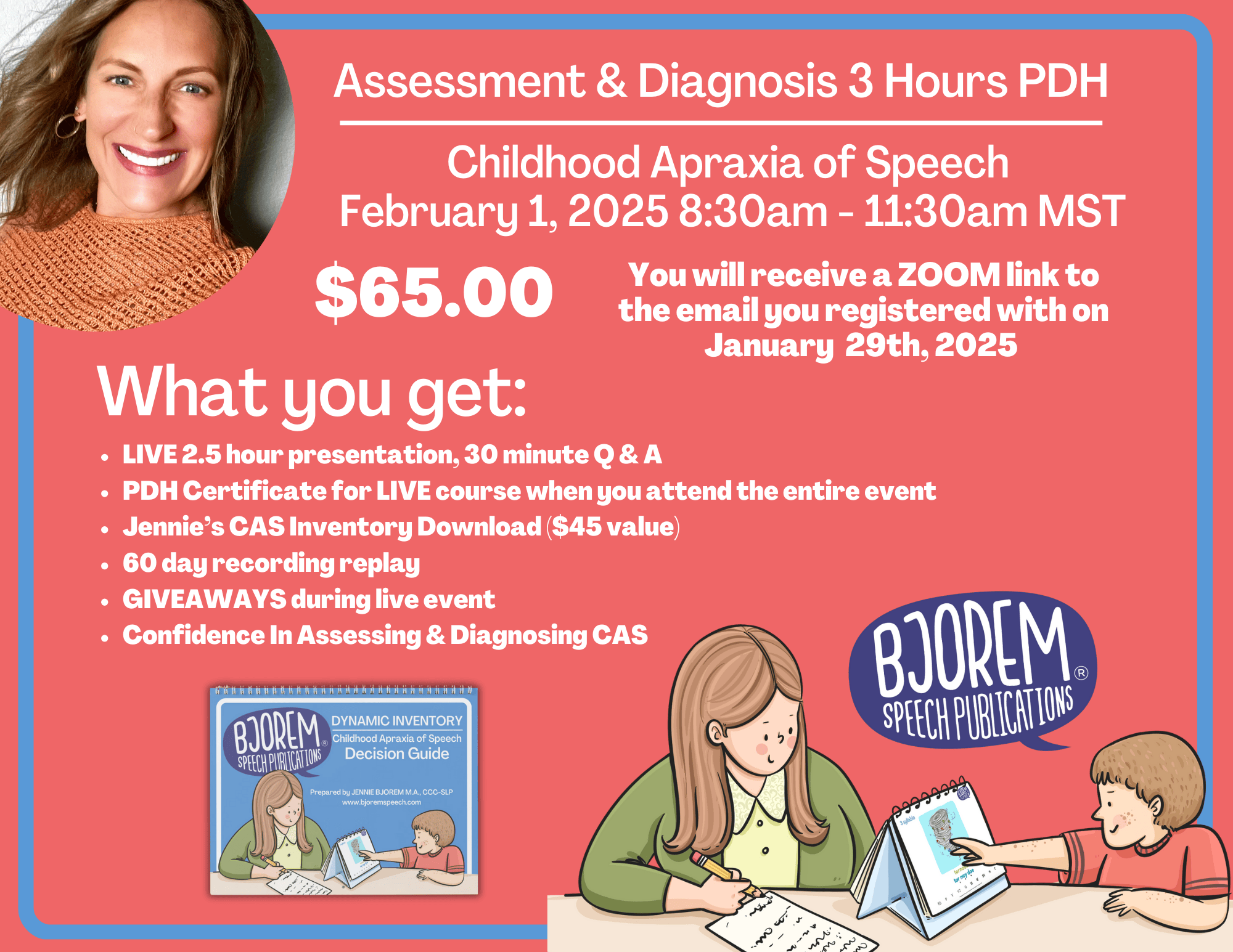 Childhood Apraxia of Speech assessment & diagnosis webinar for $65