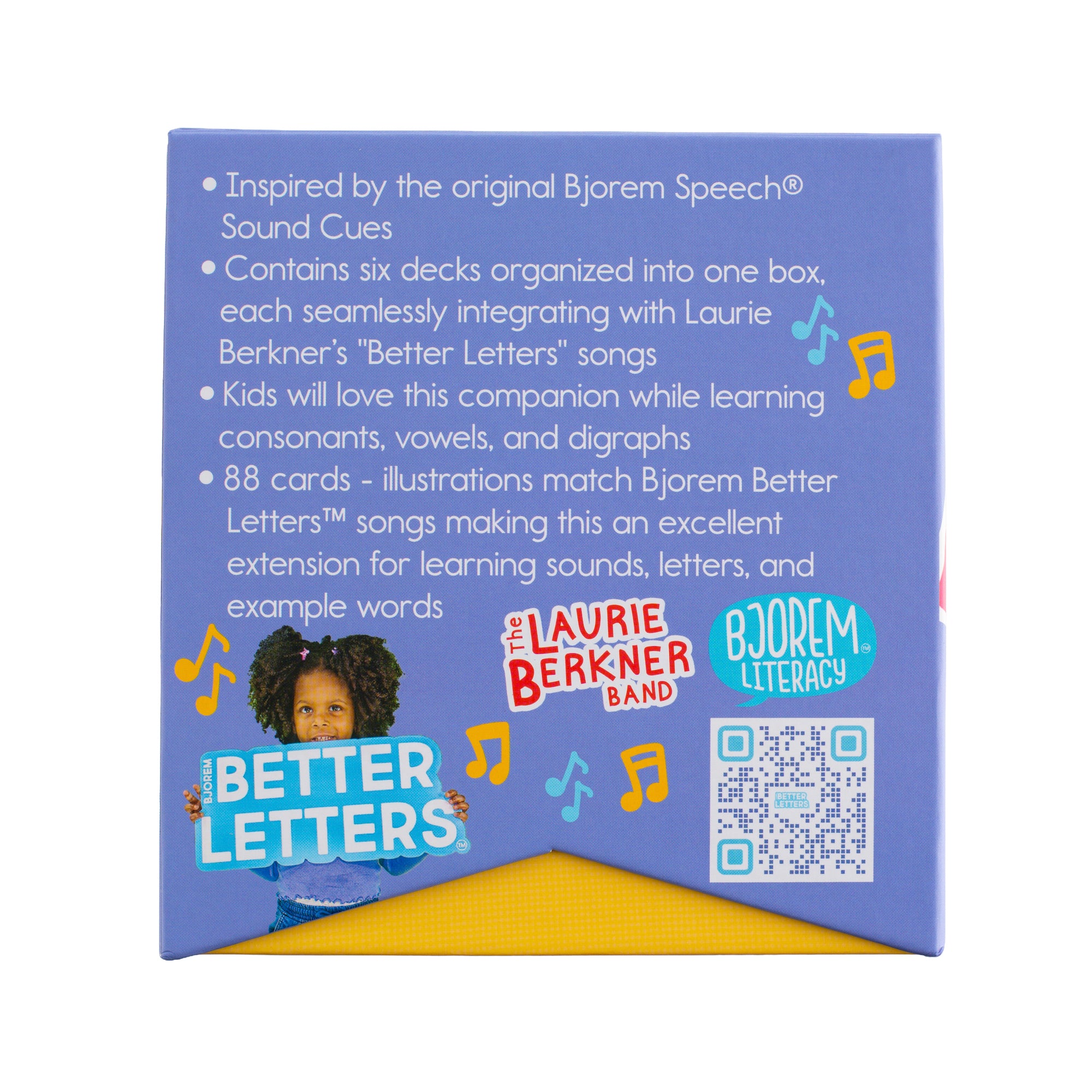 Bjorem Better Letters card deck with Laurie Berkner songs