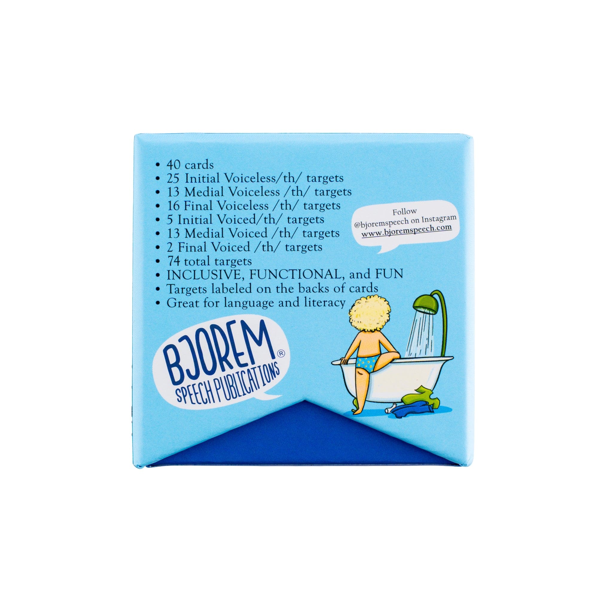 Speech therapy th targets card set