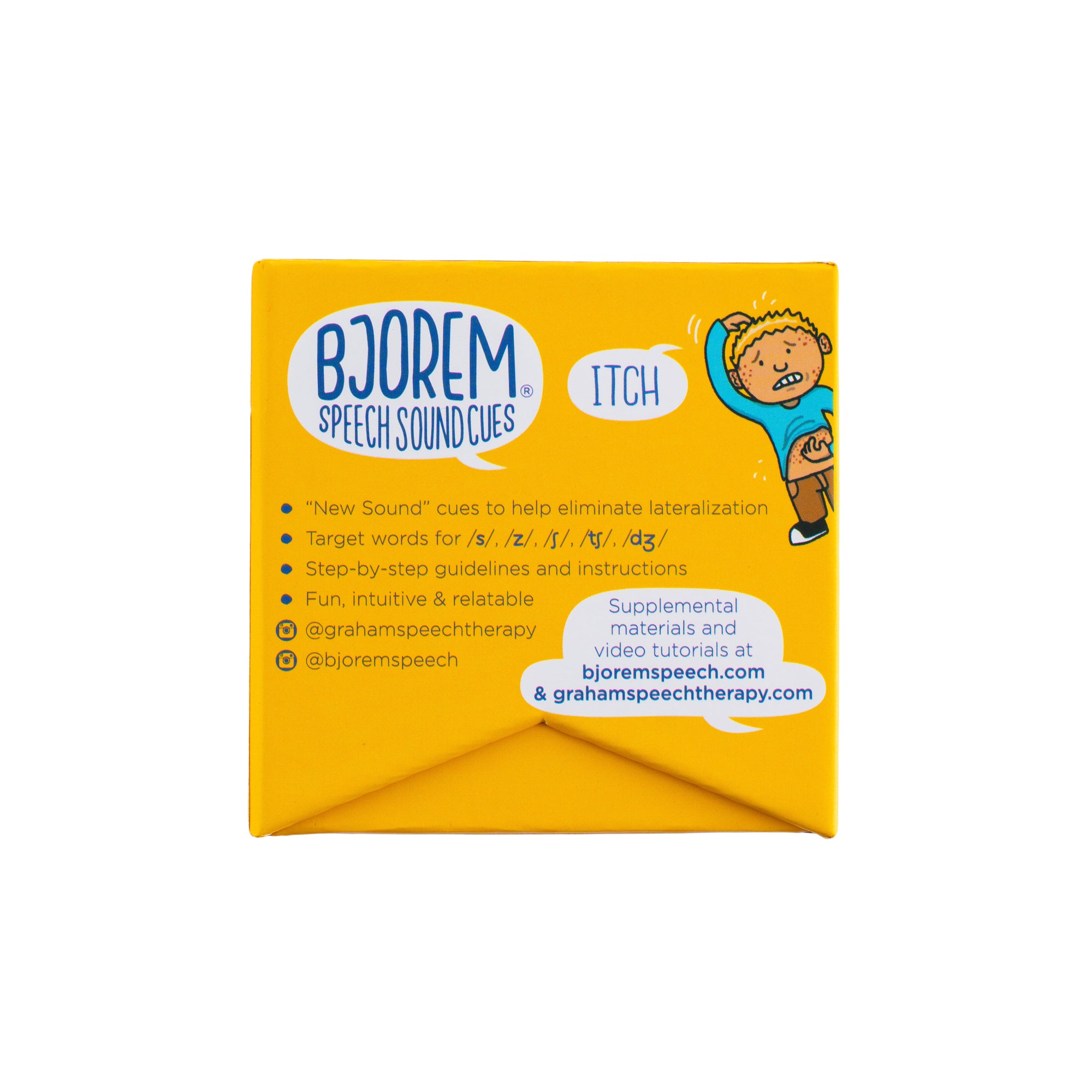 Bjorem Speech Cues Itch Card for /ʃ/, /s/, /θ/ & /ʒ/ sounds