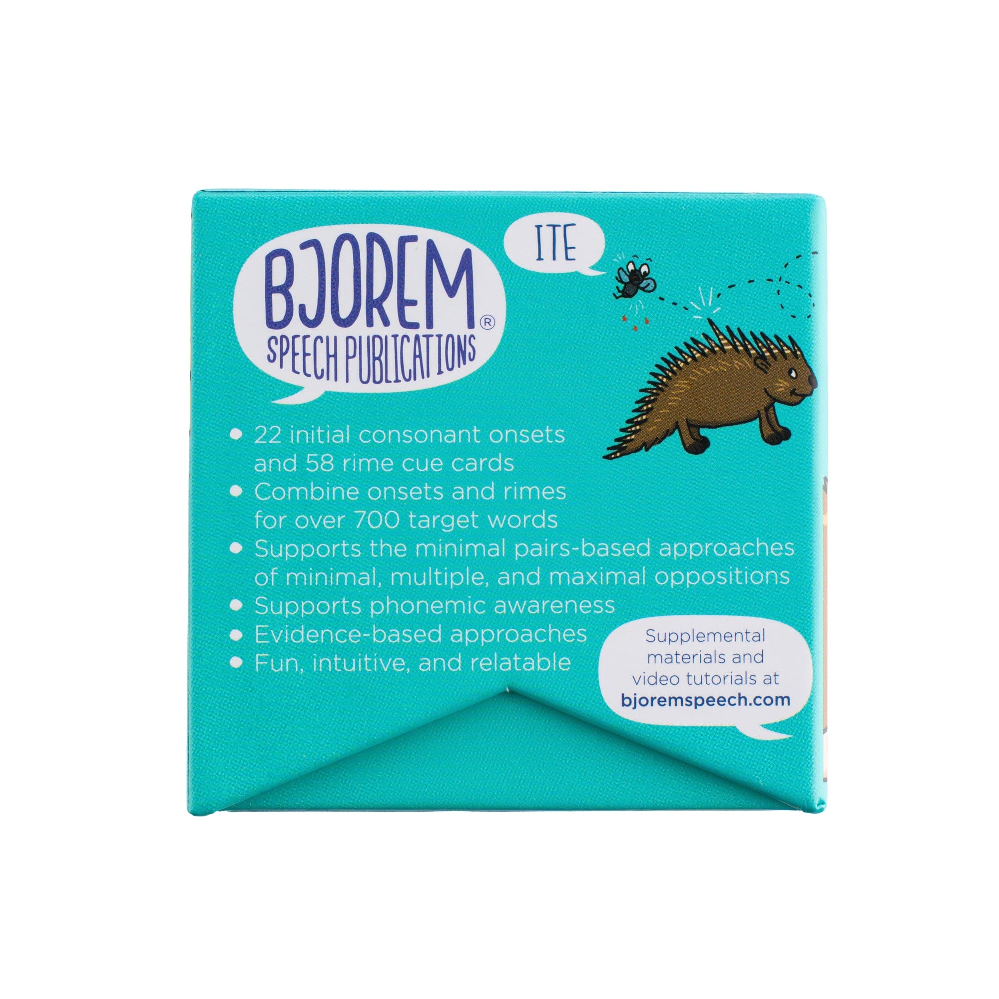 Bjorem Speech Publications ITE card for speech therapy