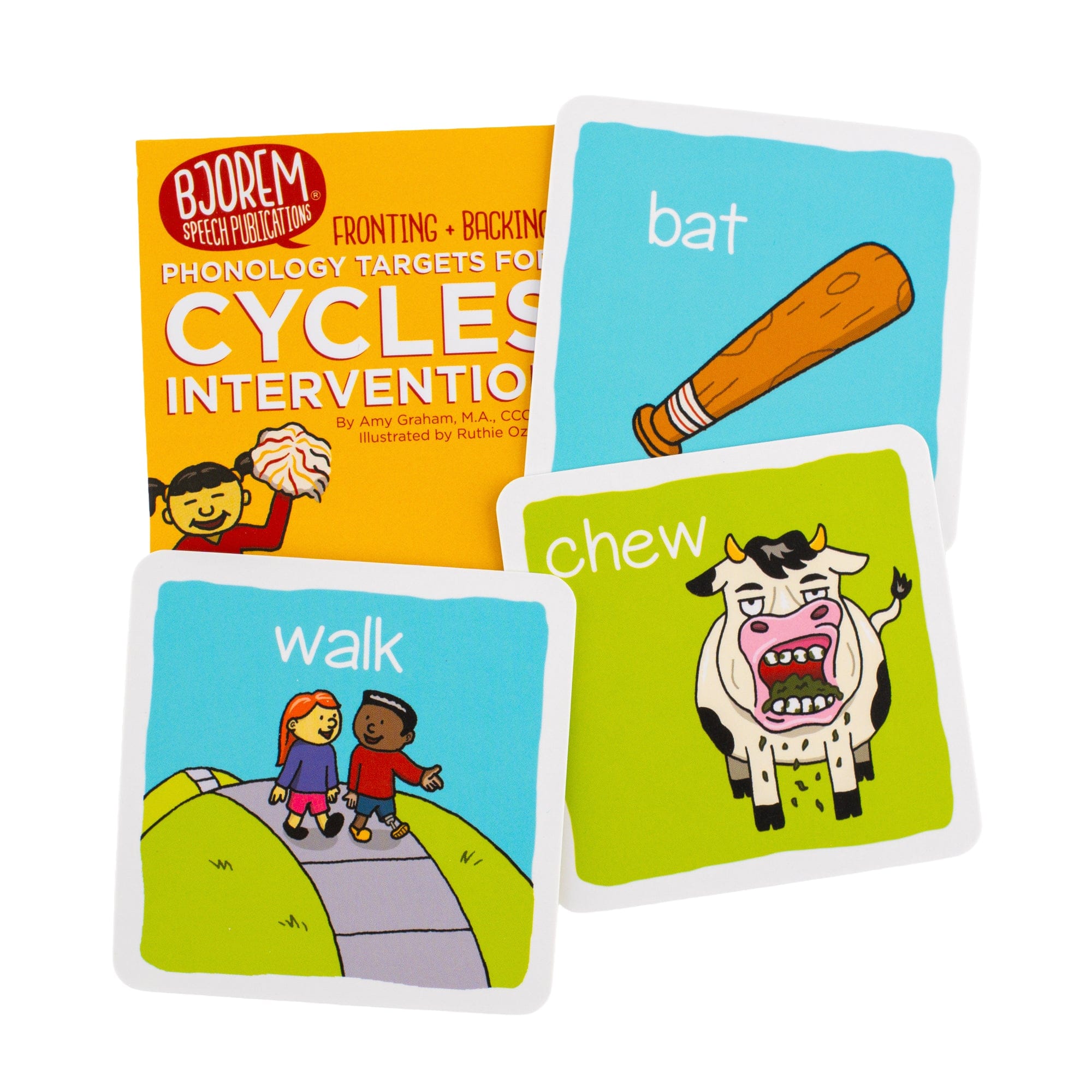 bat, walk, chew phonology targets.