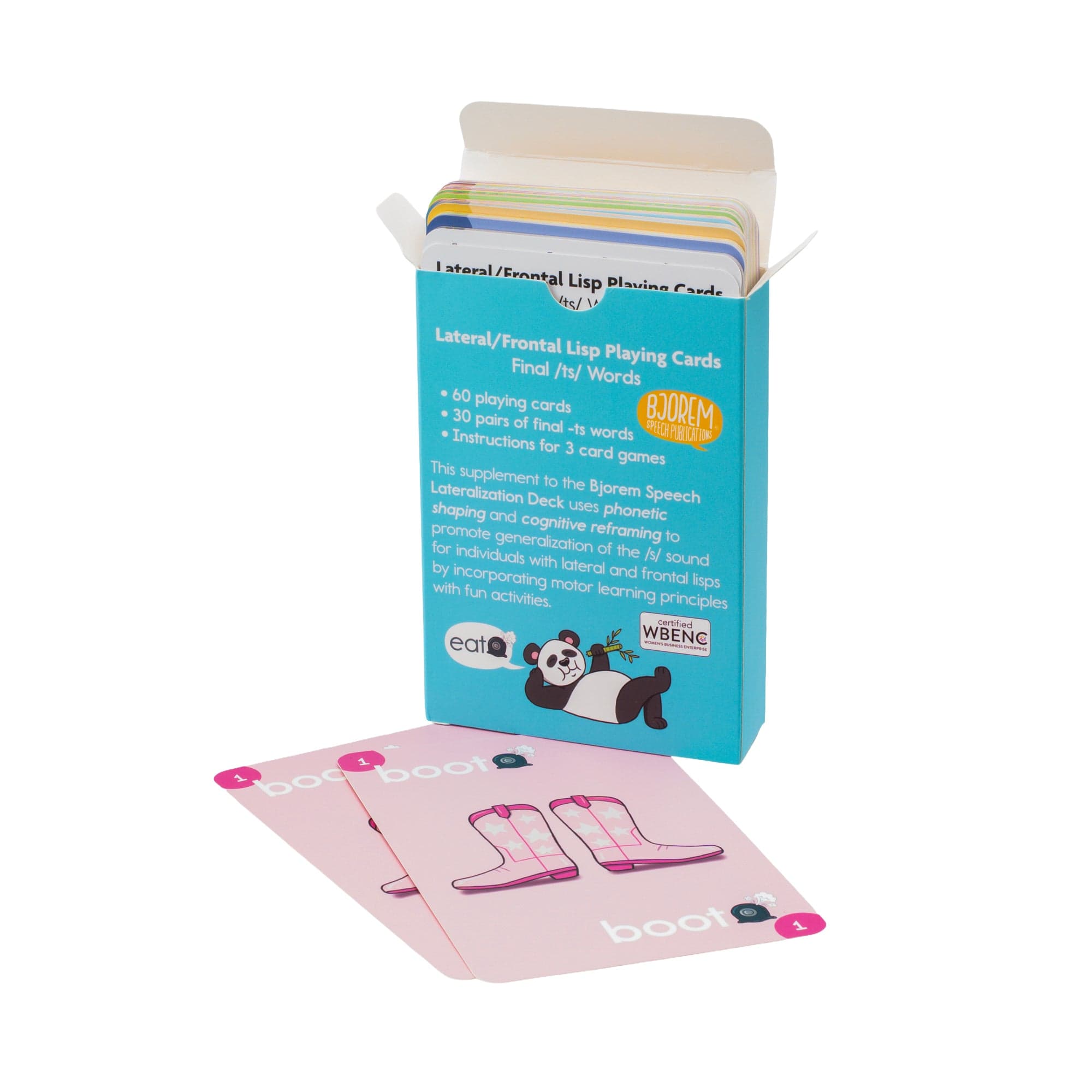 Lateral/Frontal Lisp Playing Cards - Final /t/ Words