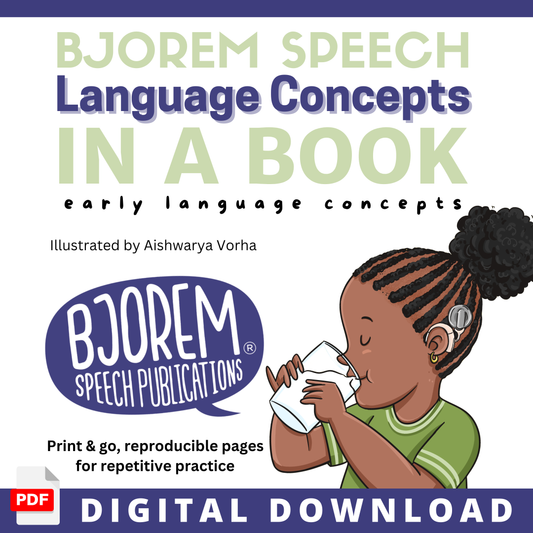 Language Concepts in a Book - Early Language Concepts - Book of Language Targets - Digital Download