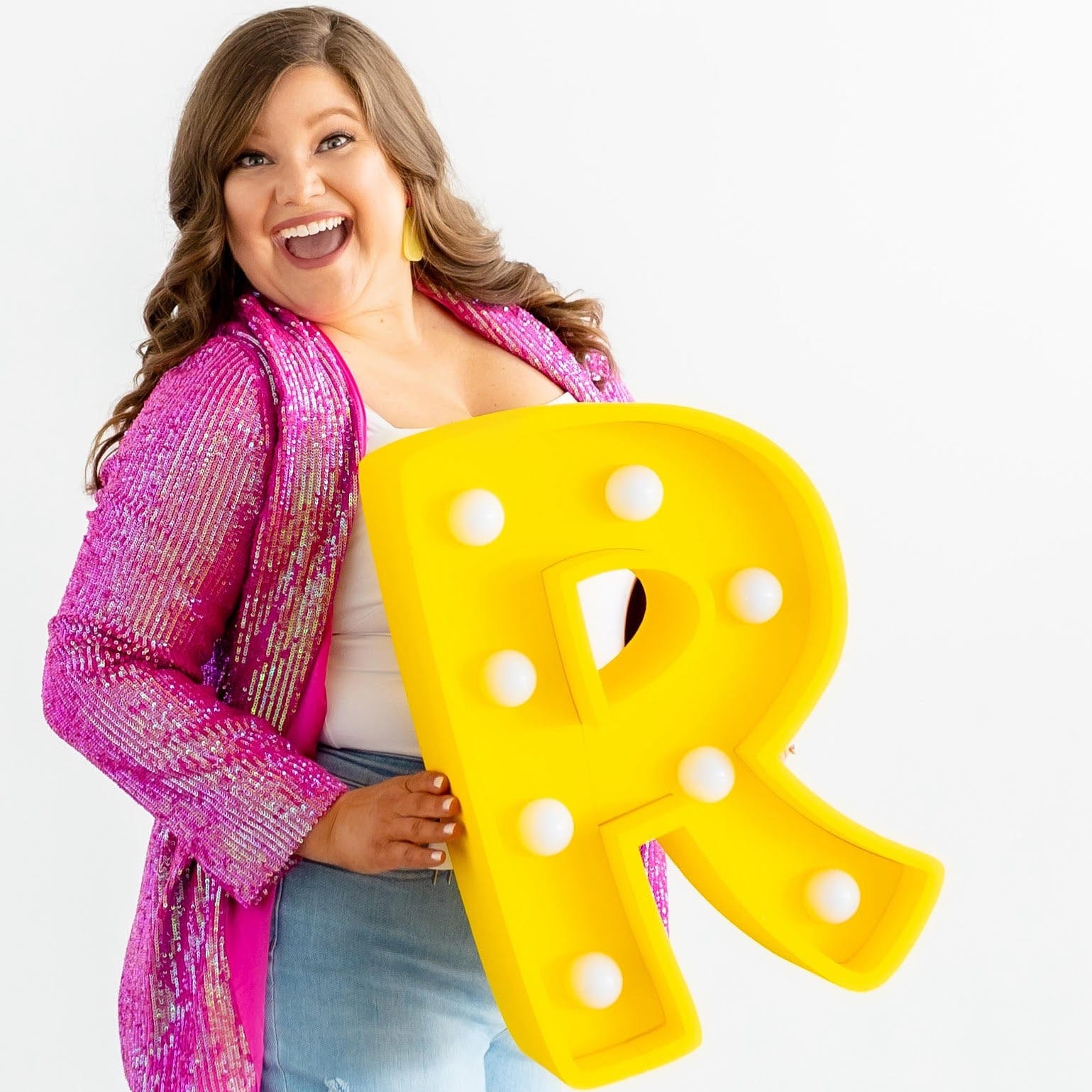 Lindsey Hockel holding yellow R