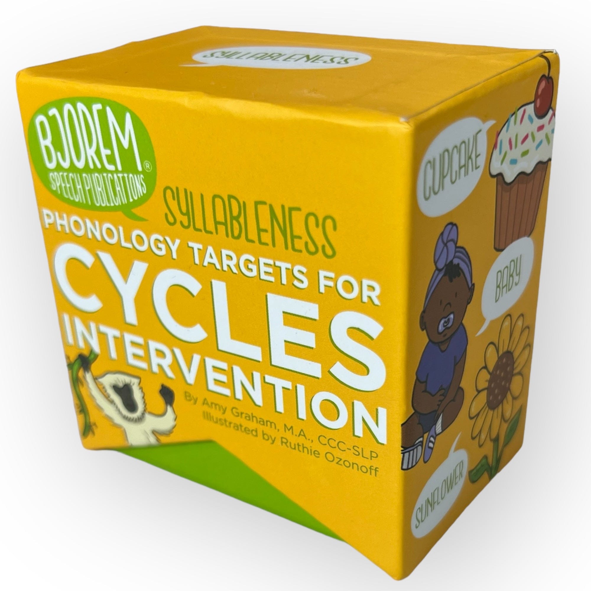 Cycles Intervention game box, phonology targets, Bjorem, cupcake, baby,...