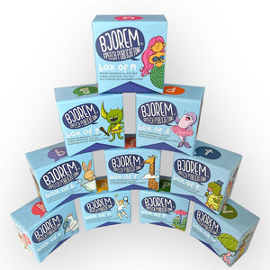 BJOREM speech boxes with mermaid & characters, box of n