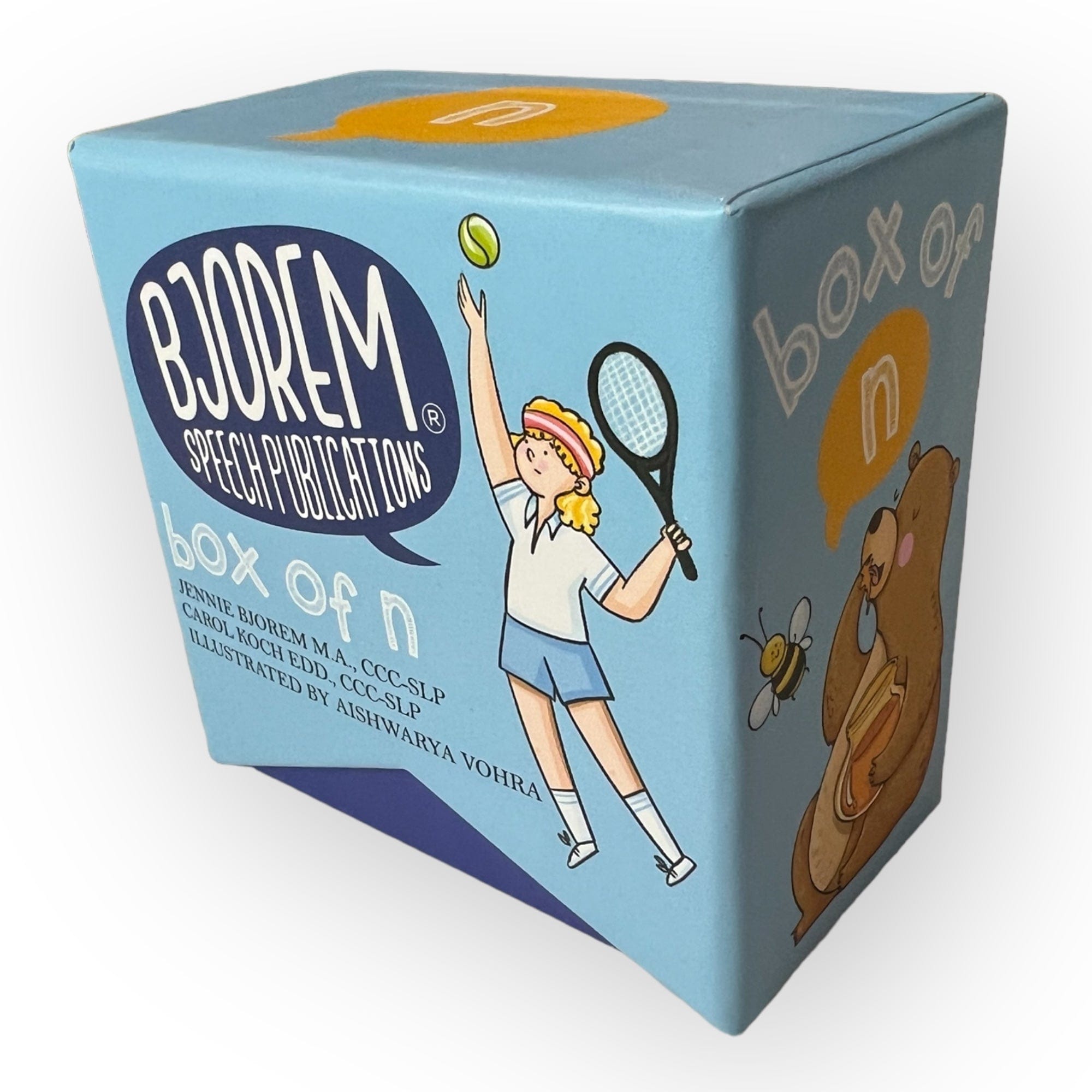 Bjorem 'Box of N' speech publication featuring tennis illustration