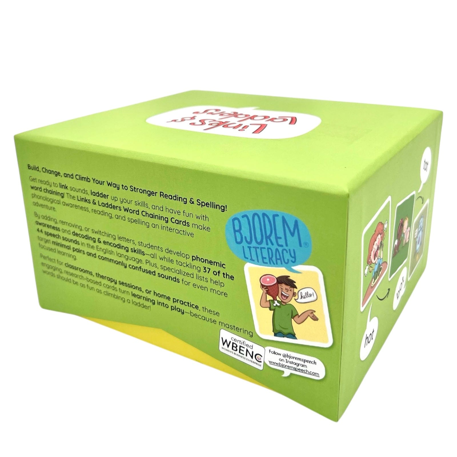 Bjorem Literacy Links & Ladders word chaining cards box