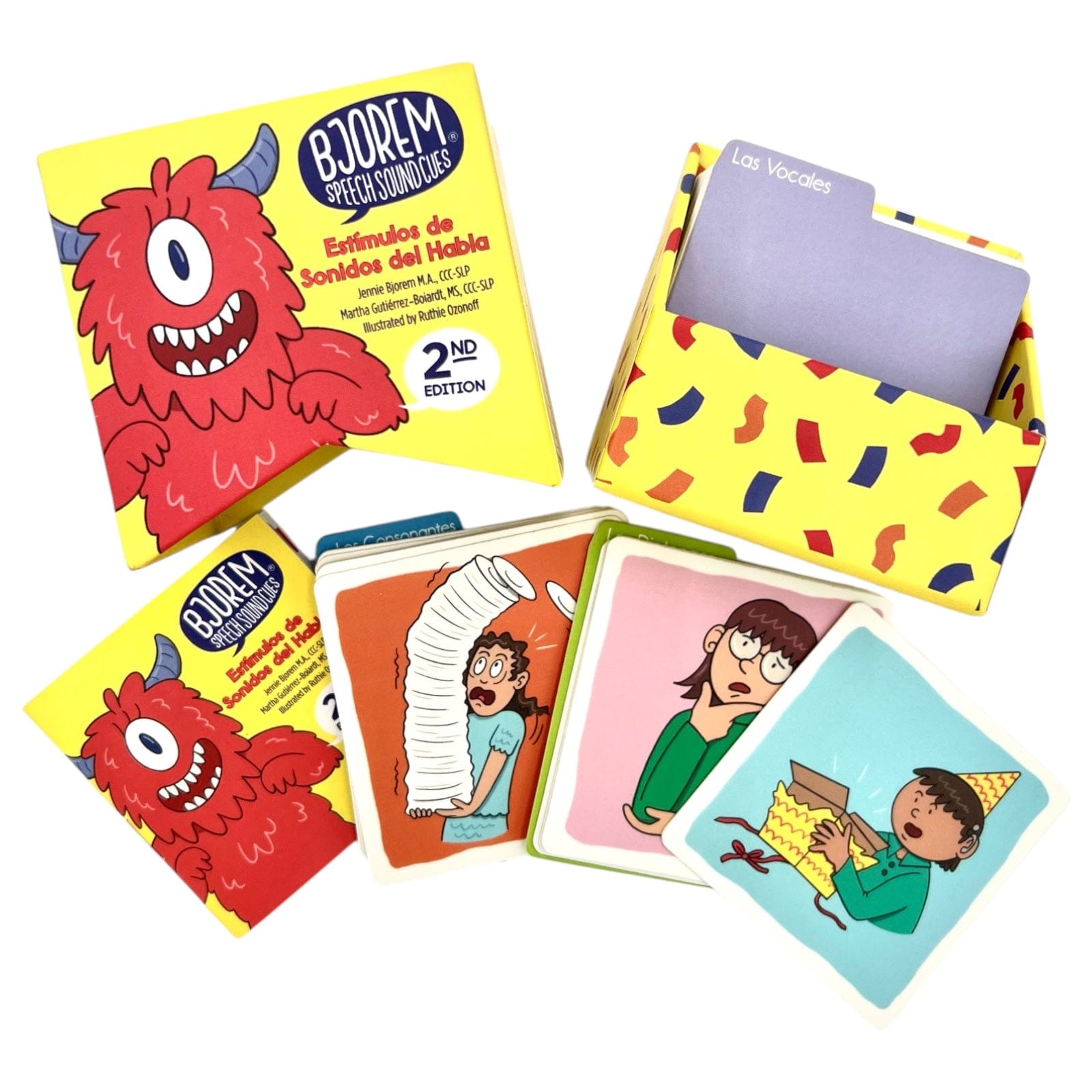 BJOREM Speech Soundcues flashcards, 2nd edition, for speech therapy.