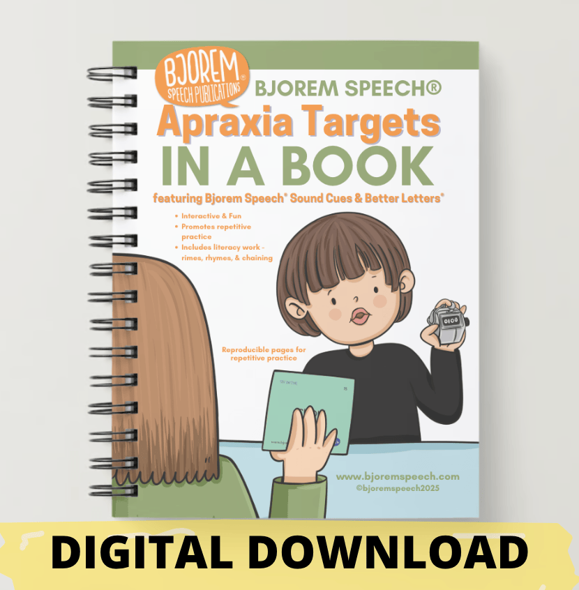 Screenshot of Bjorem Speech Apraxia Targets in a Book digital download.