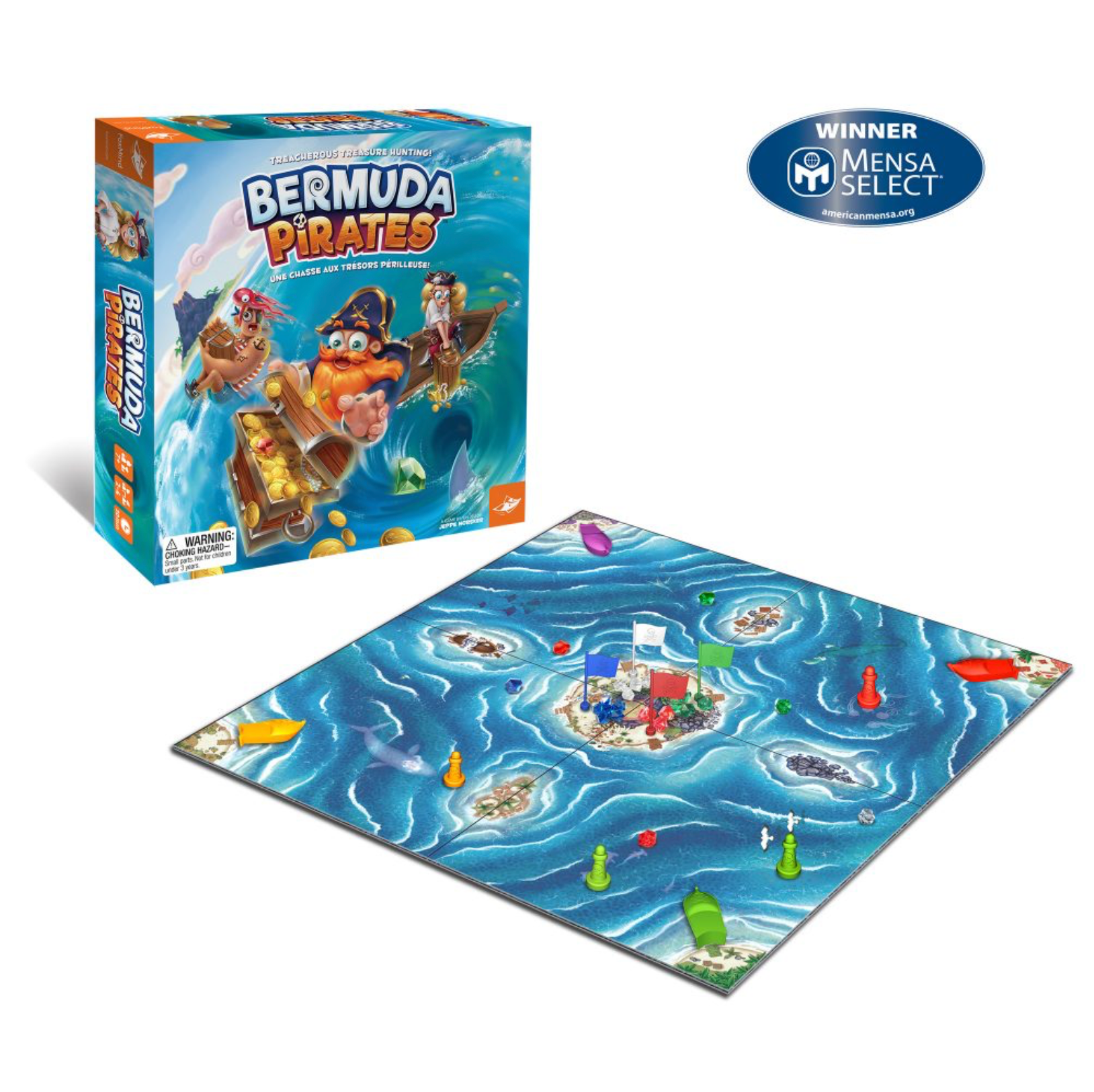 Bermuda Pirates board game screenshot, featuring box and game board.