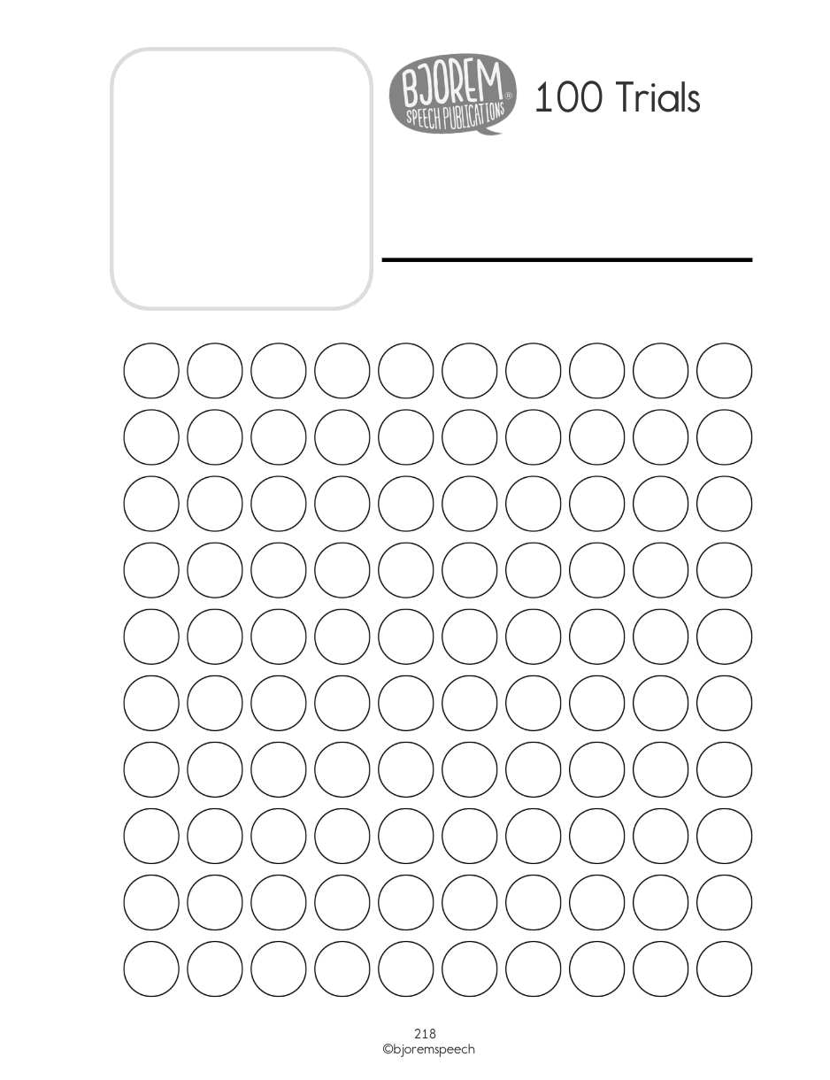 Screenshot of 100 trials chart from Bjorem Speech, July 11, 2025.