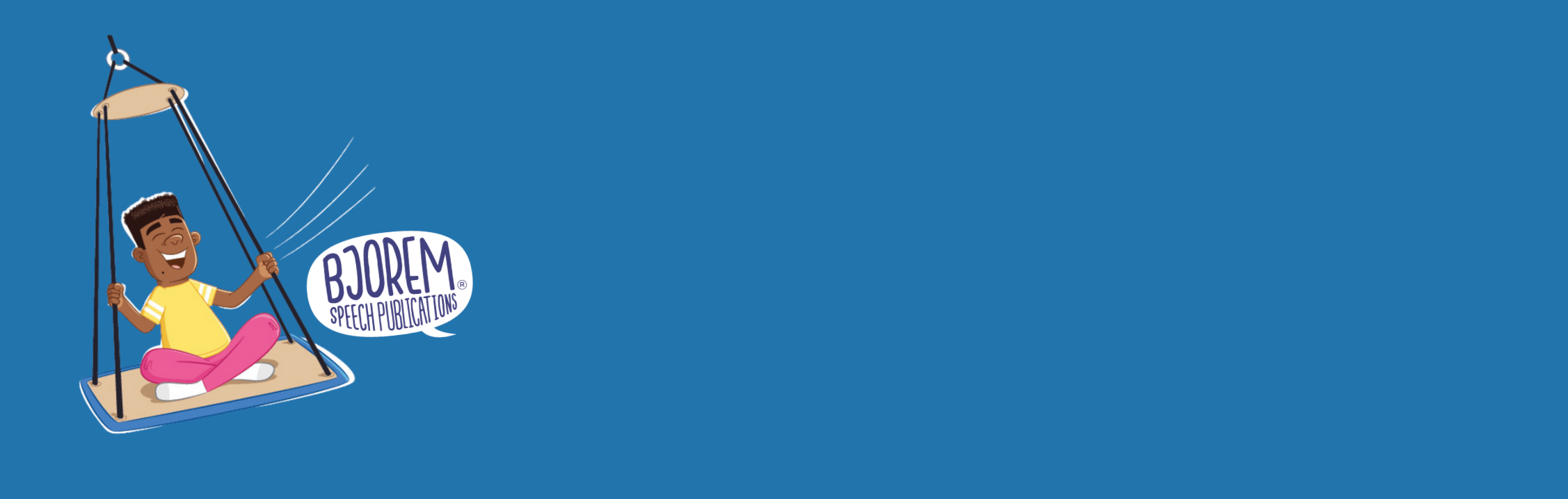 Screenshot of child on swing with Bjoorem speech bubble, Aug 5, 2025.