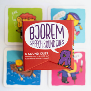 Bjorem Speech Sound Cues box and cards, screenshot from August 14, 2025