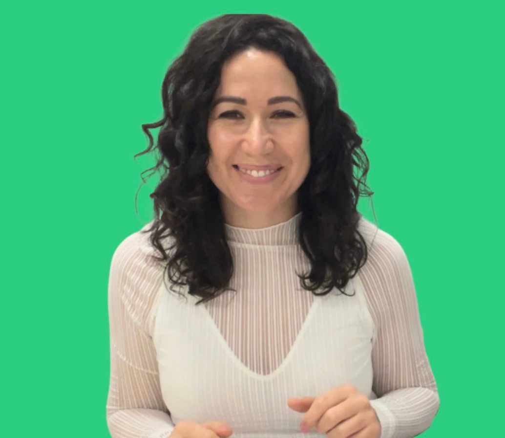 Woman smiling, screenshot August 14, 2025