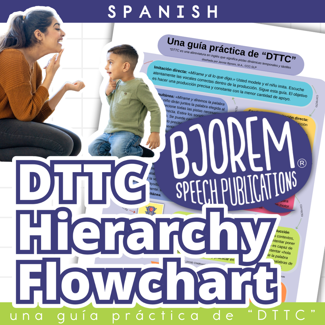 SPANISH DTTC Hierarchy - Flow Chart for Apraxia Therapy {Bjorem Speech} - Free Digital Download