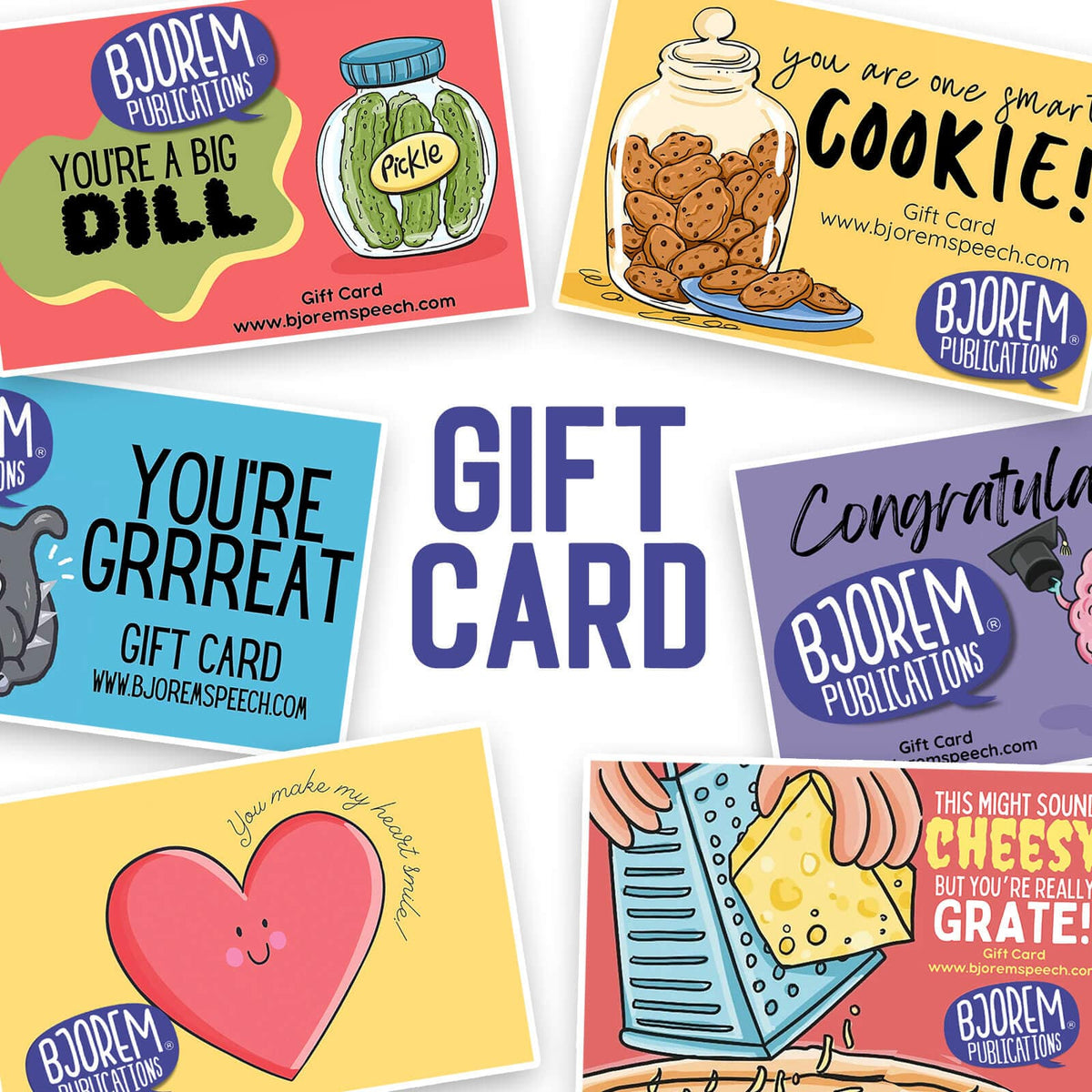 Bjorem Publications digital gift card designs
