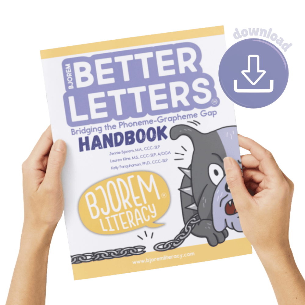 Bjorem Better Letters® Educator Edition Handbook - Download Bjorem Better Letters Educator Edition Handbook - Download Best Speech Language Therapy Tools