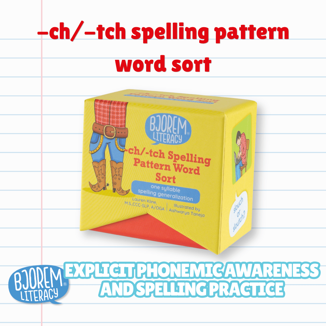 '-ch/-tch Spelling Pattern Word Sort Ch Tch Spelling Pattern Word Sort for Literacy Students Best Speech Language Therapy Tools