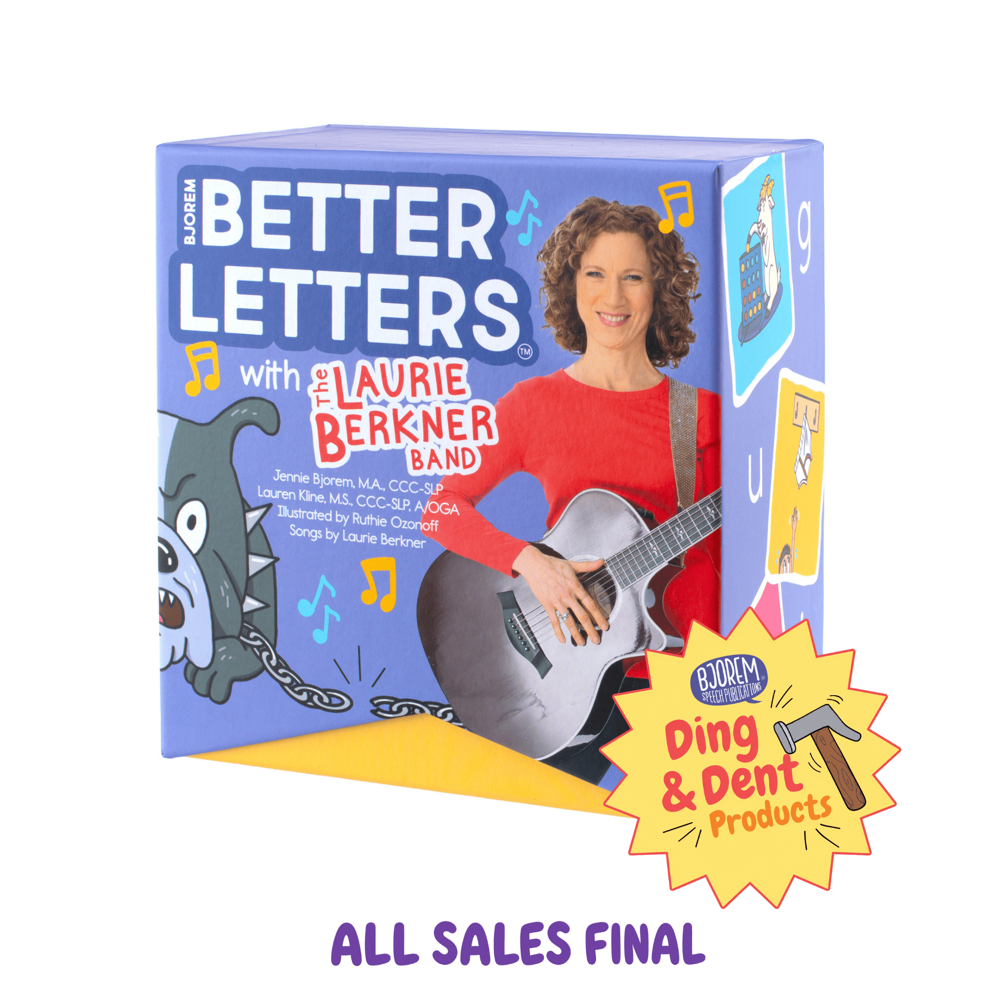 DING AND DENT: Bjorem Better Letters™ with The Laurie Berkner Band Card Deck Bjorem Better Letters™ with The Laurie Berkner Band Alphabet Learning Best Speech Language Therapy Tools