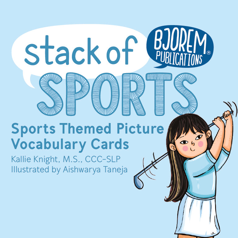 Bjorem® Stack of Sports: Sports Themed Picture Vocabulary Cards Bjorem® Stack of Sports: Sports Themed Picture Vocabulary Cards Best Speech Language Therapy Tools