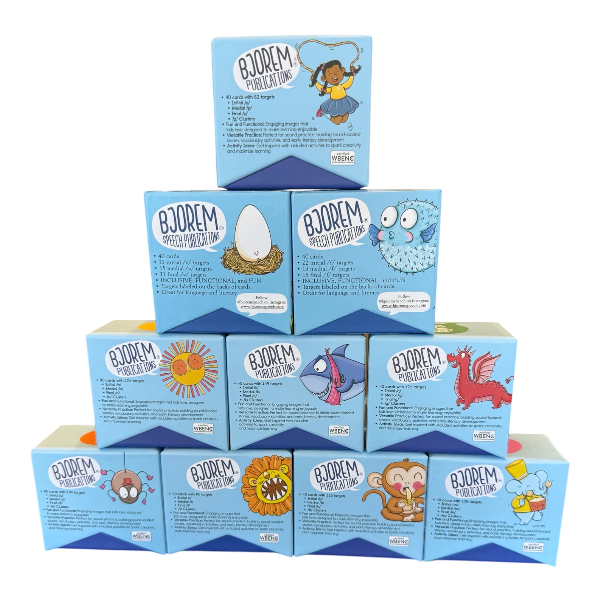 Box of Bundle P B M T D N K G F V Box Bundle for Language Development and Reinforcement Best Speech Language Therapy Tools