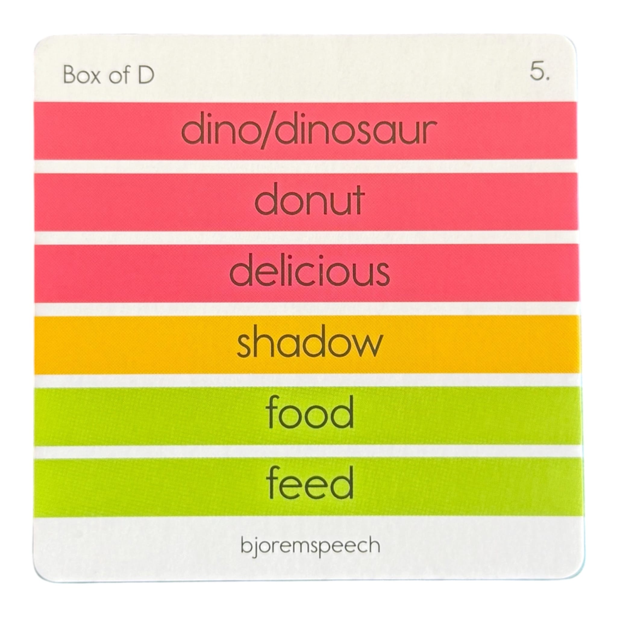Box of D Speech Sound Cards Box of D Speech Sound Cards for Language Learning Best Speech Language Therapy Tools