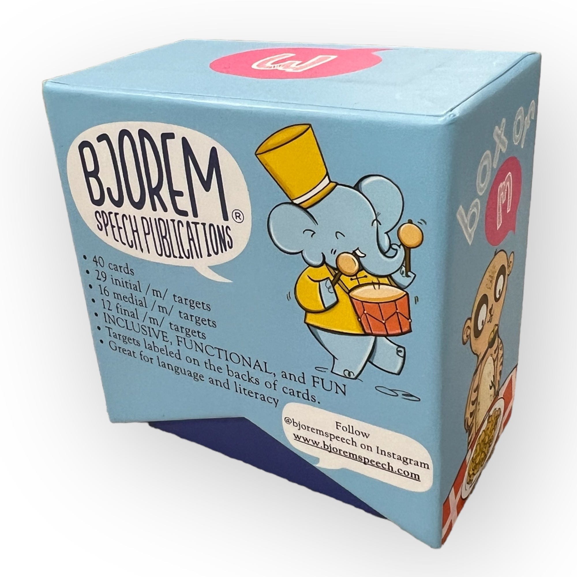 Box of M Speech Sound Cards Box of M Educational Speech Sound Cards for Language Skills Best Speech Language Therapy Tools