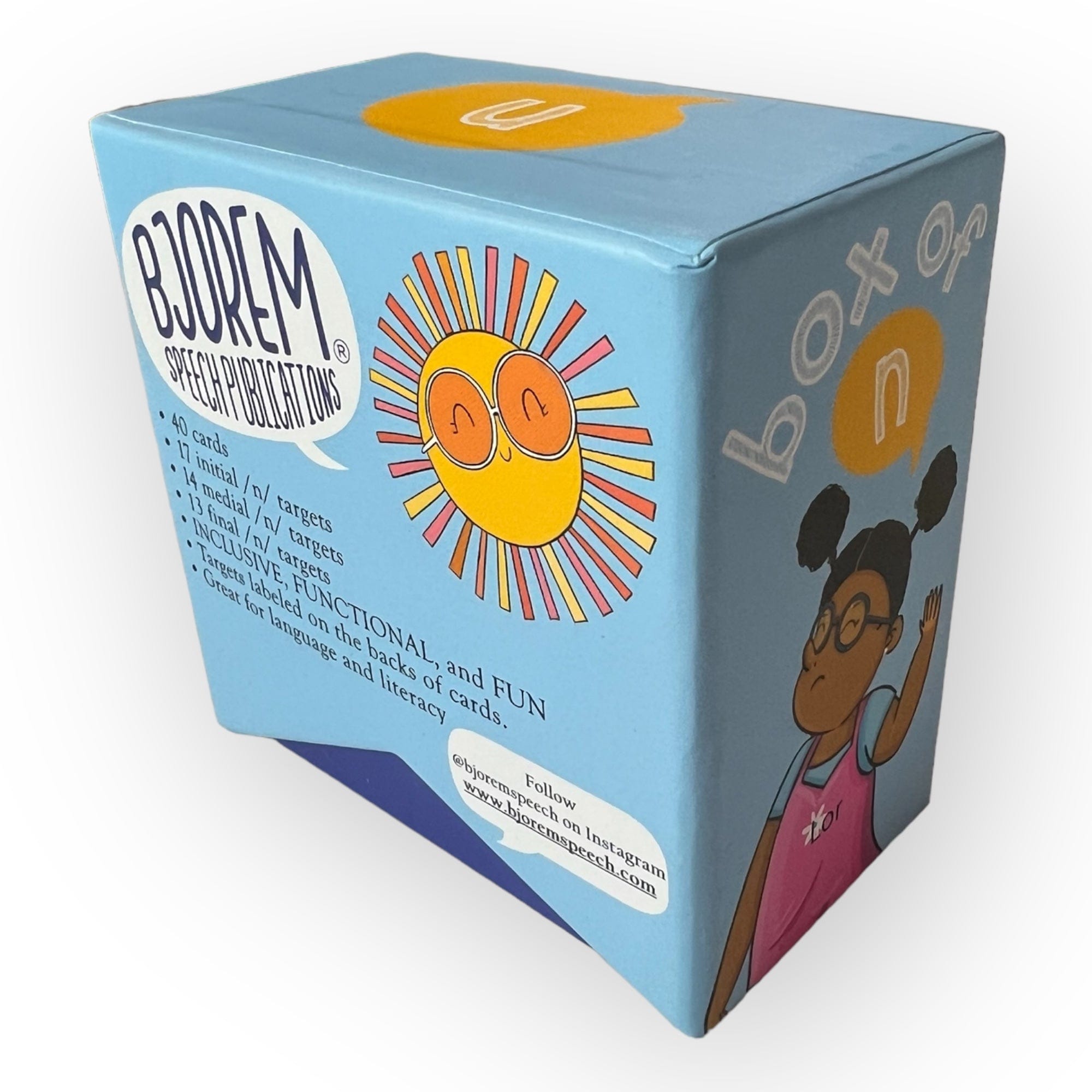 Box of N Speech Sound Cards Box of N Speech Sound Cards for Language Learning Best Speech Language Therapy Tools