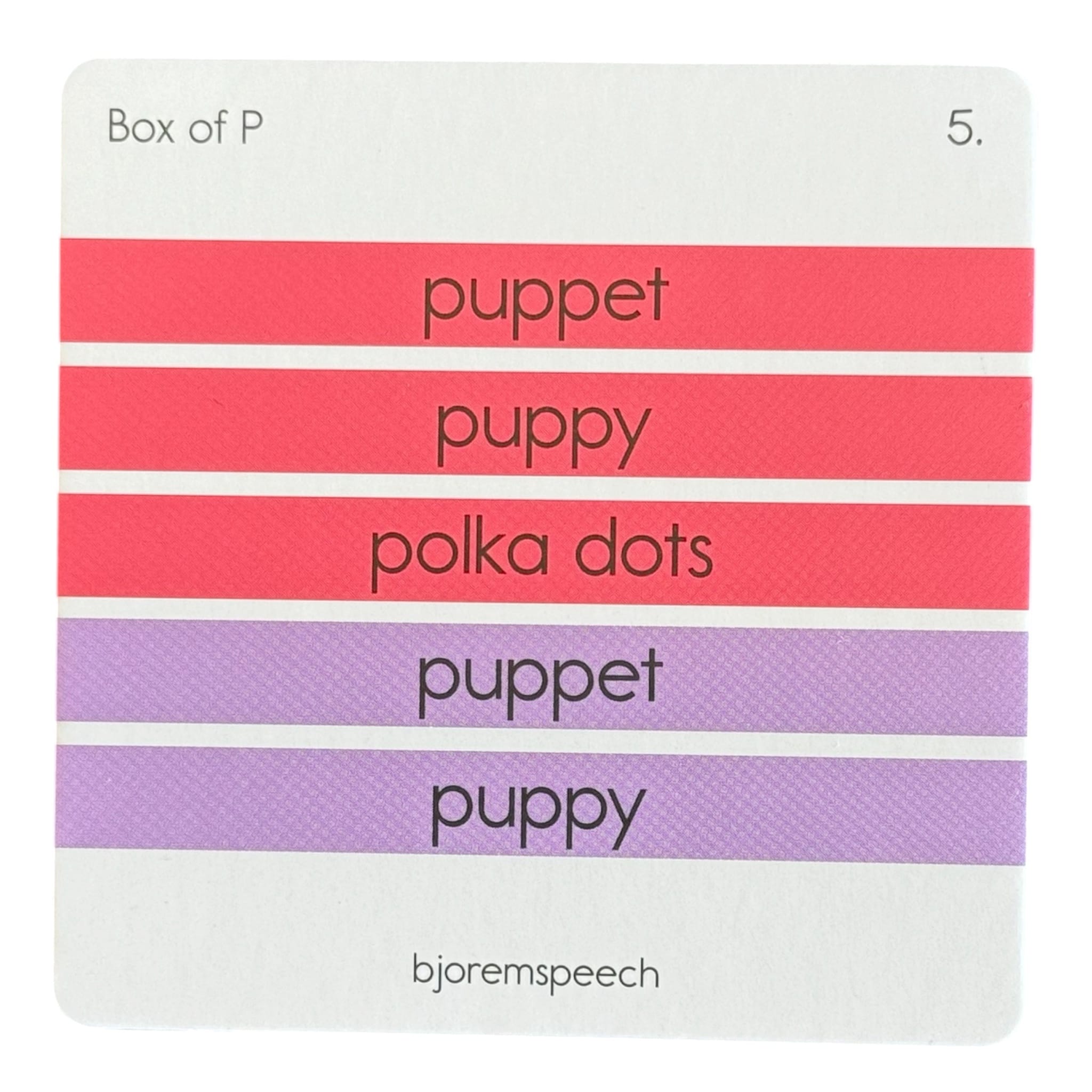 Box of P Speech Sound Cards Box of P Speech Sound Cards for Young Learners Best Speech Language Therapy Tools