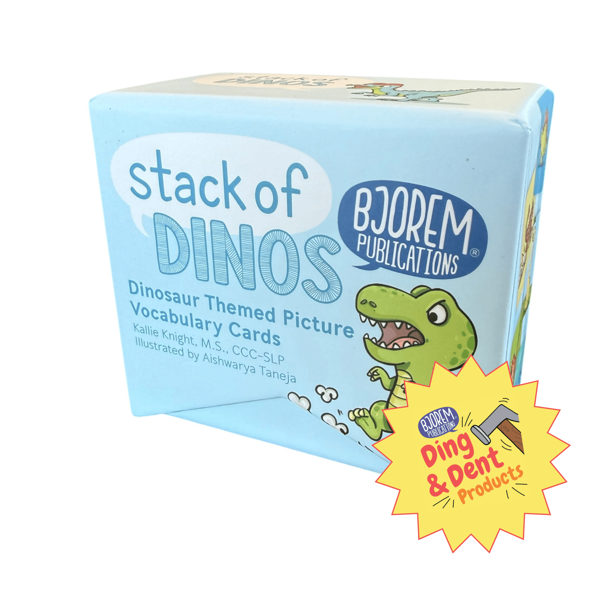 DING AND DENT: Bjorem® Stack of Dinos: Dinosaur Themed Picture Vocabulary Cards DING AND DENT: Bjorem® Stack of Dinos: Dinosaur Themed Picture Vocabulary Cards Best Speech Language Therapy Tools