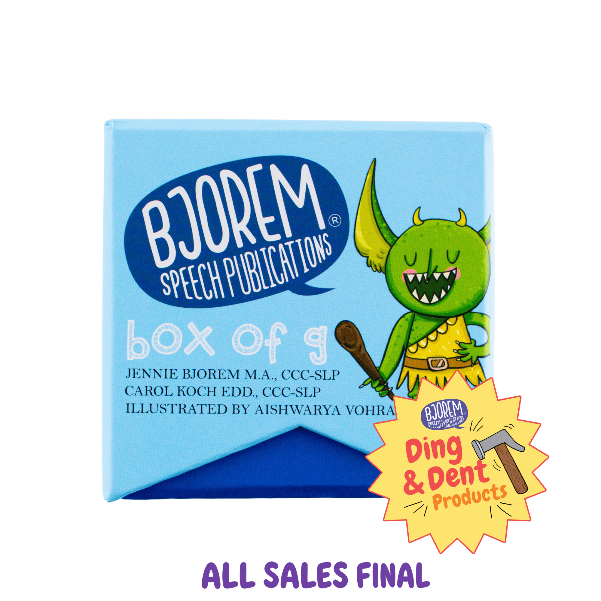 DING AND DENT: Box of G Speech Sound Cards G Sound Speech Therapy - G Sound Articulation Cards for Speech Therapy Best Speech Language Therapy Tools