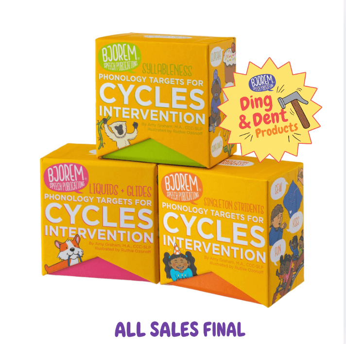 DING AND DENT: Cycles Intervention Bundle #2 Cycles Intervention Bundle #2 for Phonological Targets Best Speech Language Therapy Tools