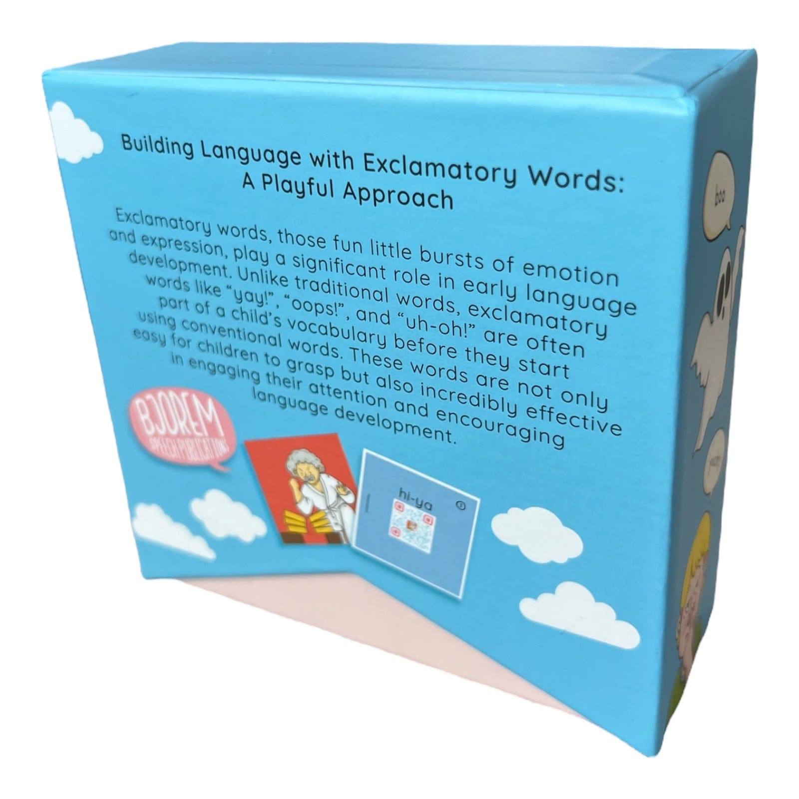 Exclamatory Words with QR Code Sounds - Uh-Oh! Oh-No! Yay! Oops! Exclamatory Words Deck with QR Code Sounds for Kids Best Speech Language Therapy Tools