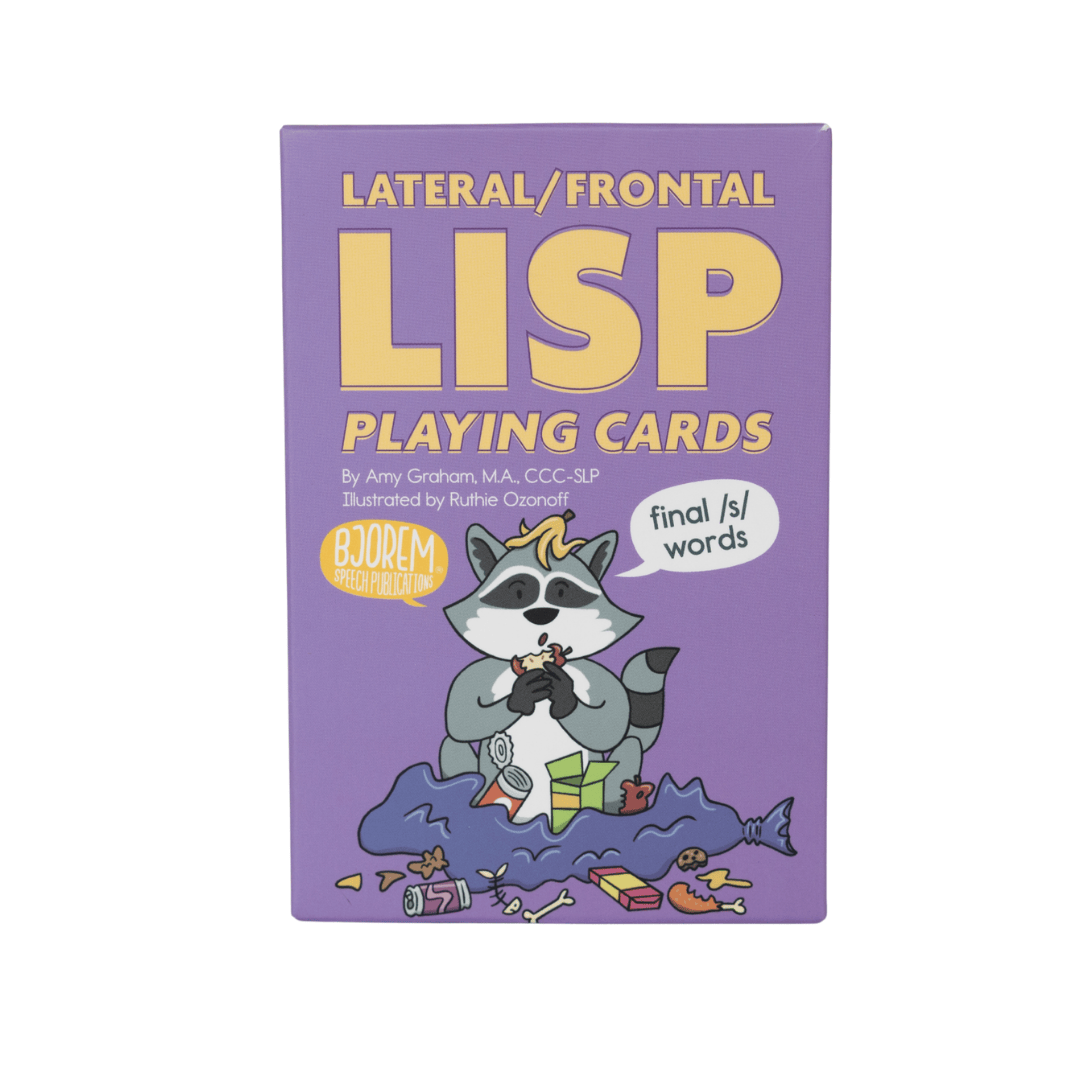 Lateral/Frontal Lisp Playing Cards — Final /s/ Words – Bjorem Speech®