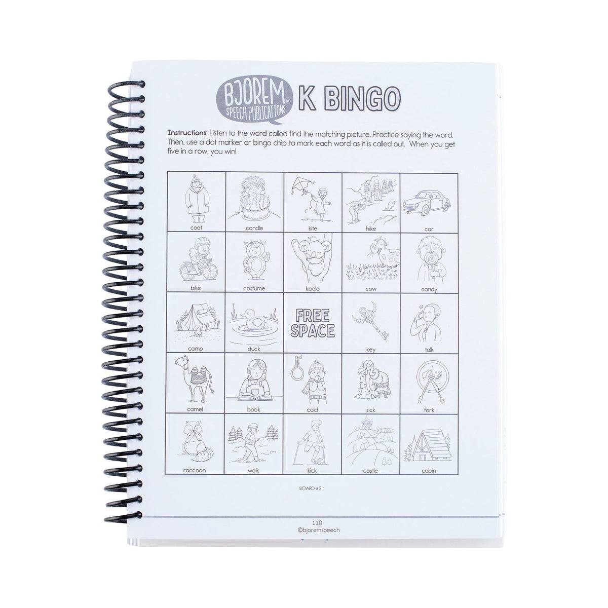 Game board page from Box of Sounds in a Book
