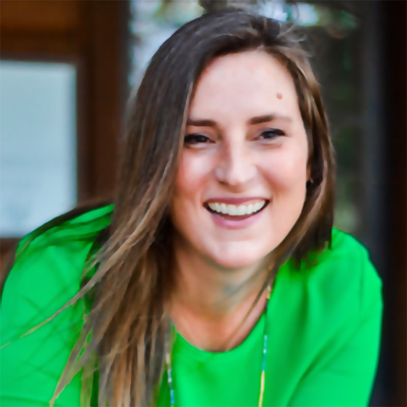 Casey Harrison Bjorem smiling at a speech