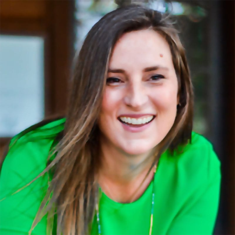 Casey Harrison Bjorem smiling at a speech