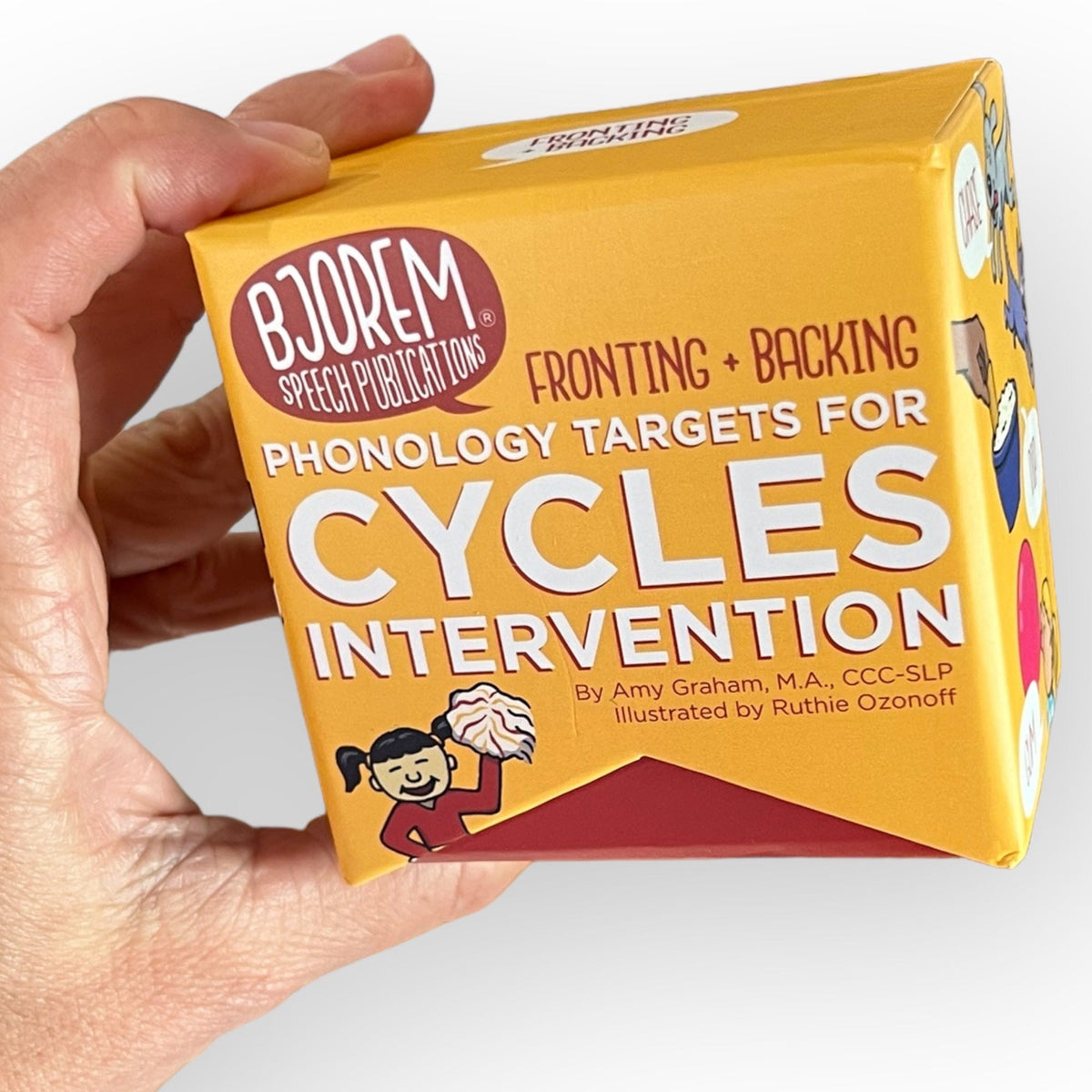 Cycles fronting and backing box held to show size