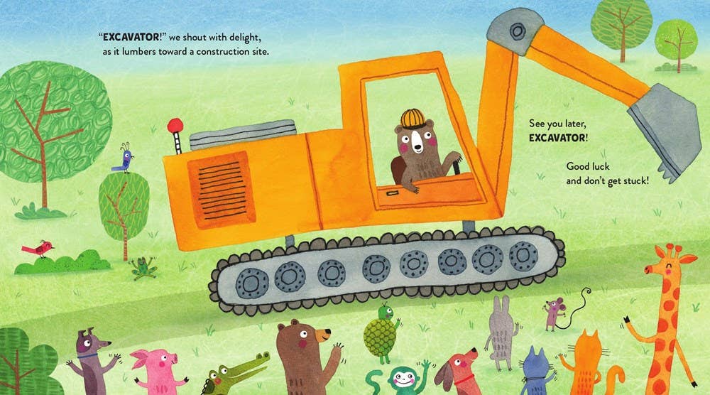 Excavator page from Good Luck, Ice Cream Truck!