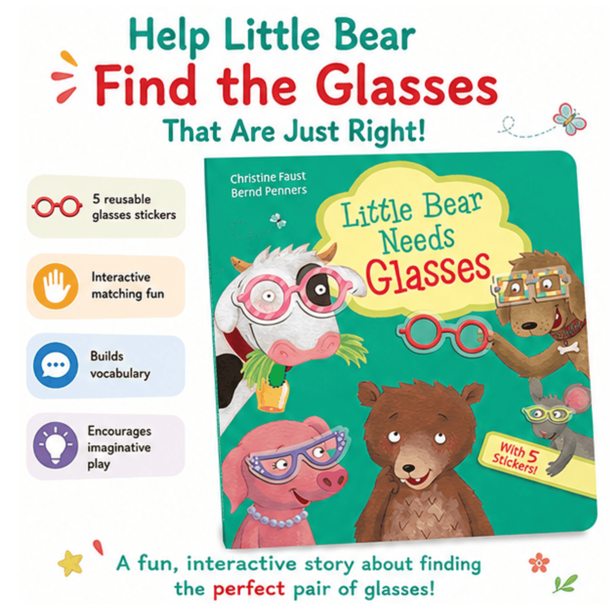 Help Little Bear find the glasses that are just right