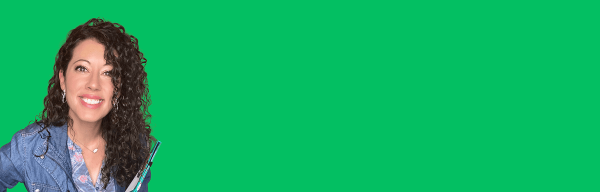 Smiling woman on green background, screenshot from August 14, 2025.