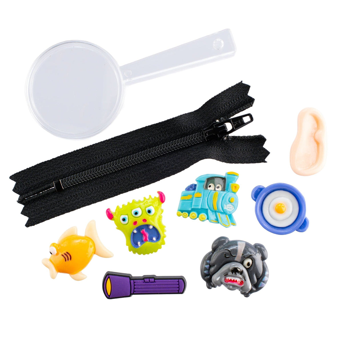 Sound Cue Minis including a zipper, flashlight and magnifying glass