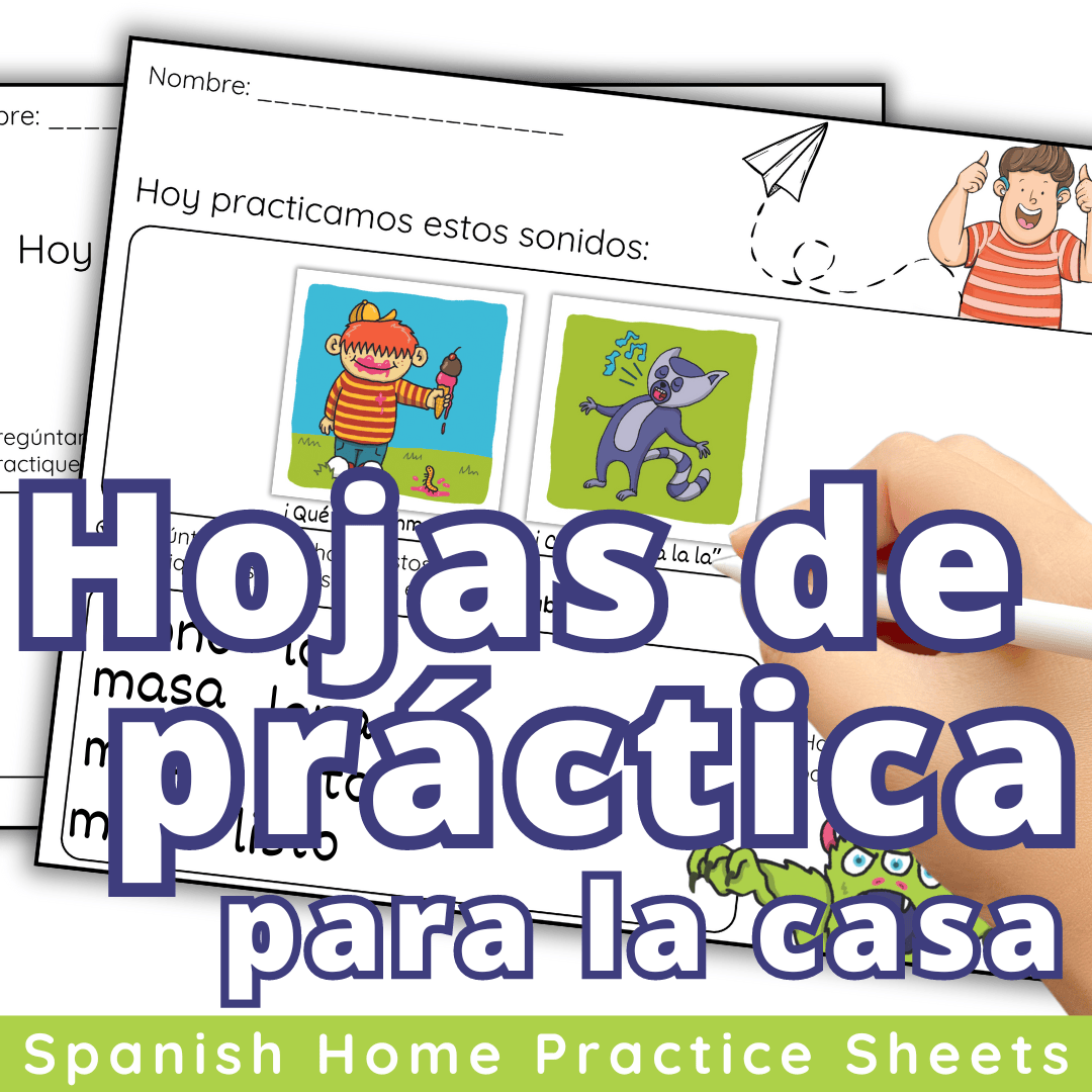 Hojas de practica para la casa, Bjorem Spanish home practice sheets