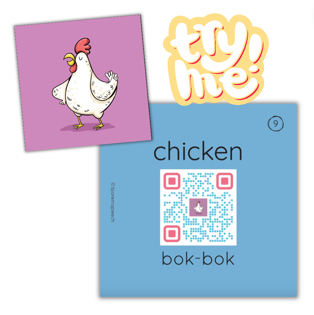 Chicken sound card from What Sound?