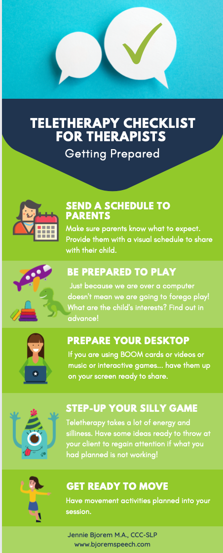 Teletherapy Checklist for Therapists